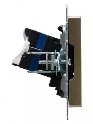 Розетка компьютерная BRITE 2-ая RJ45 кат.6 РК11-2-БрШ шампань IEK