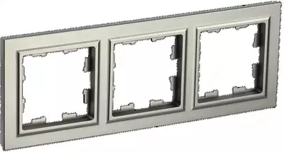 Рамка BRITE 3-местная РУ-3- БрШ шампань IEK