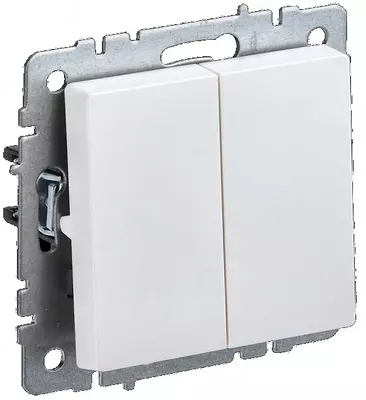 Выключатель BRITE 2-кл. 10А ВС10-2-0-БрЖ жемчуг IEK