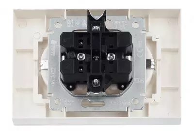 Розетка BRITE 2-я с з/к/ш 16А в сб. РСш12-3-БрЖ жемч. IEK