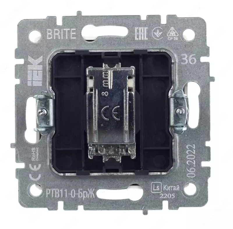Розетка TV BRITE оконечная РТВ11-0-БрЖ жемчуг IEK