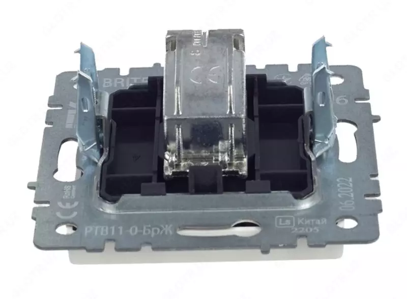 Розетка TV BRITE оконечная РТВ11-0-БрЖ жемчуг IEK