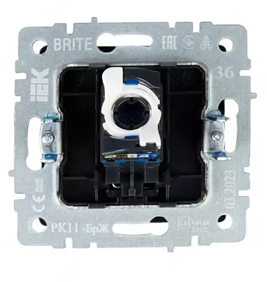 Розетка компьютерная BRITE RJ45 кат.6 РК11-БрЖ жемчуг IEK