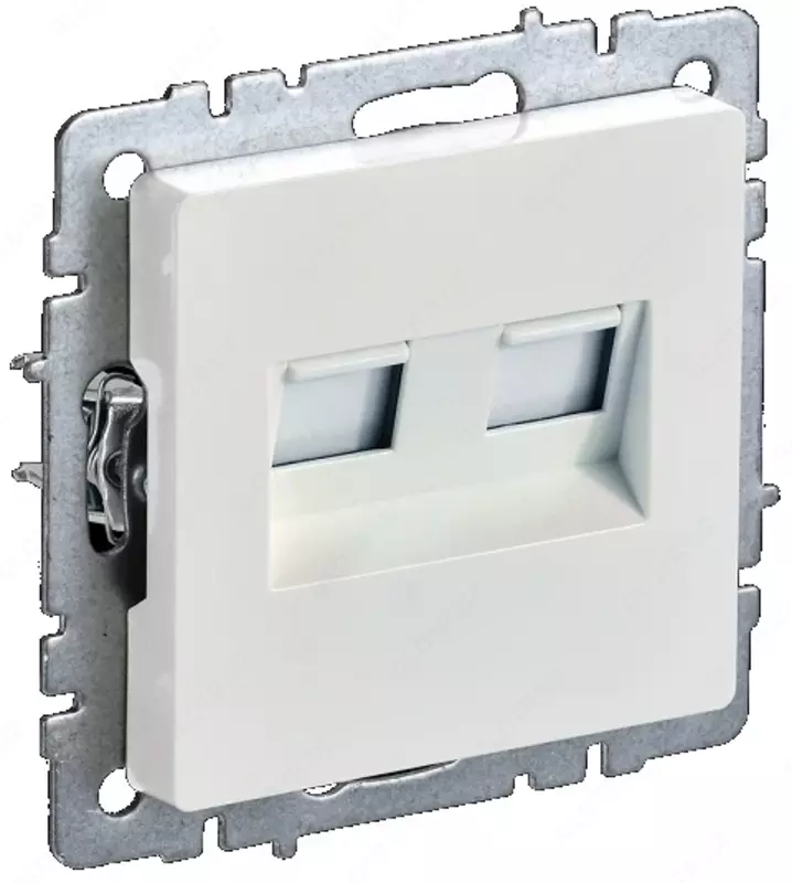 Brite kompyuter rozetkasi 2-RJ45 kat.6 RK 11-2-BRJ marvaridlari IEK