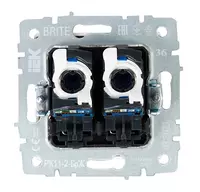 103 870 so'm Brite kompyuter rozetkasi 2-RJ45 kat.6 RK 11-2-BRJ marvaridlari IEK