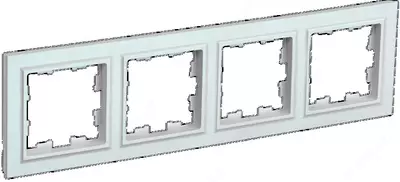 Рамка BRITE 4-местная РУ-4- БрЖ жемчуг IEK