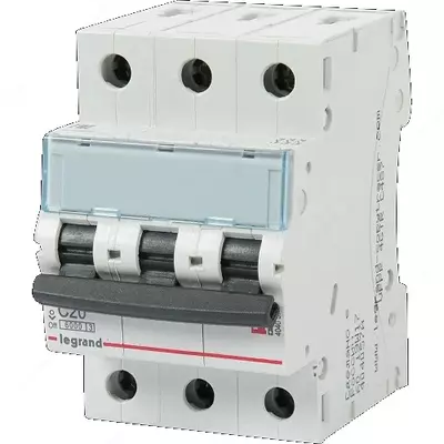 Автоматический выключатель Legrand TX3 C20/3, 6кА