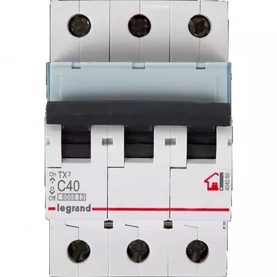 Автоматический выключатель Legrand TX3 C40/3, 6кА