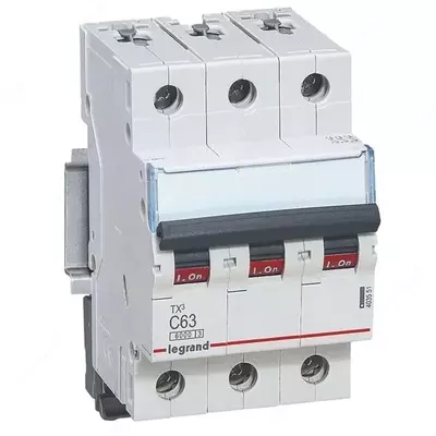 Автоматический выключатель Legrand TX3 MCB 6000 3P C63 / TX3 C63A 3П 6000