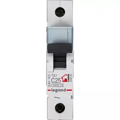 Автоматический выключатель Legrand TX3 MCB 10KA 1P C25/ ТХЗ С25А 1Р 10КА 1