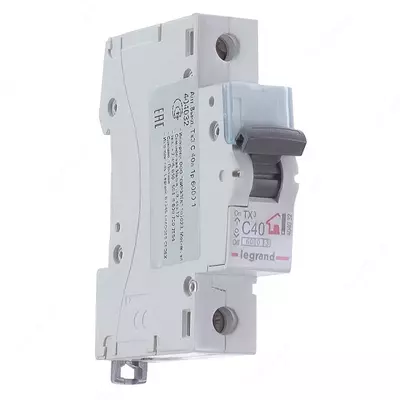 Автоматический выключатель Legrand TX3 MCB 10KA 1P C40/ ТХЗ С40А 1Р 10КА 1