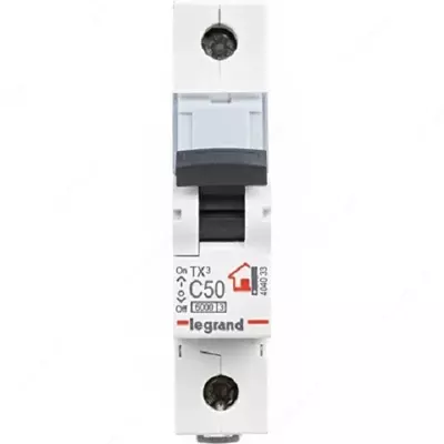 Автоматический выключатель Legrand TX3 MCB 10KA 1P C50/ ТХЗ С50А 1Р 10КА 1