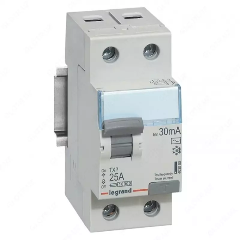 Устройство защитного отключения Legrand TX3 RCCB 2P 25A AC 30MA MONO / ВДТ TX3-2П-25А-AC-30мА-2 модуля