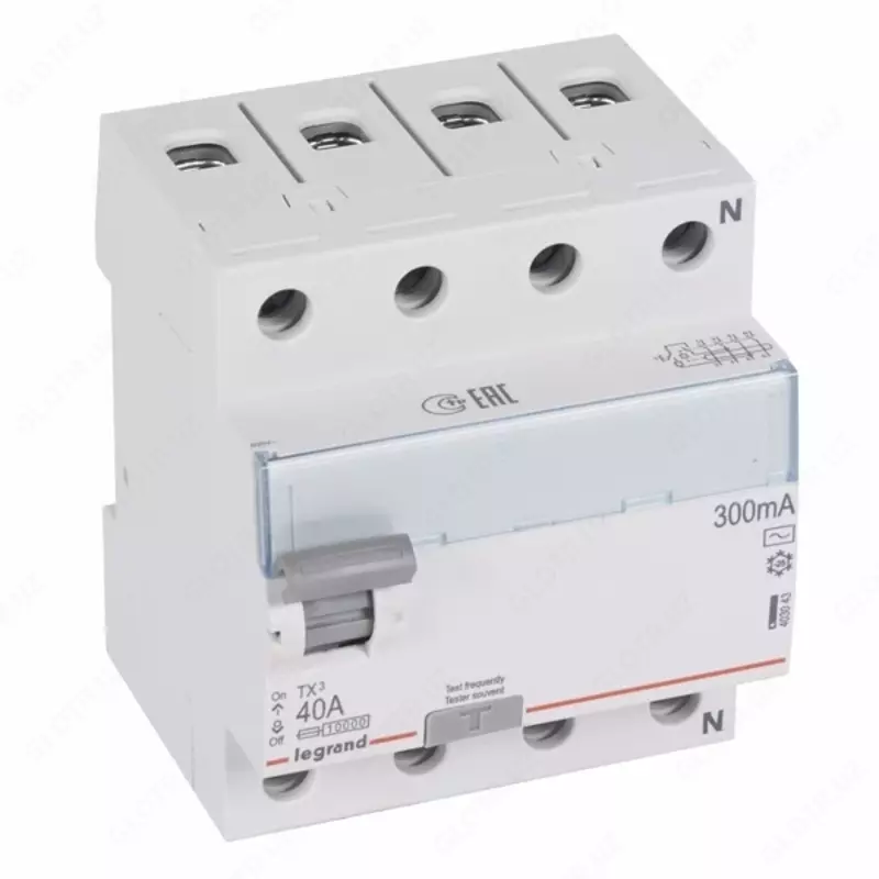 Устройство защитного отключения Legrand TX3 УЗО 4 полюса 30mA 40A (AC)