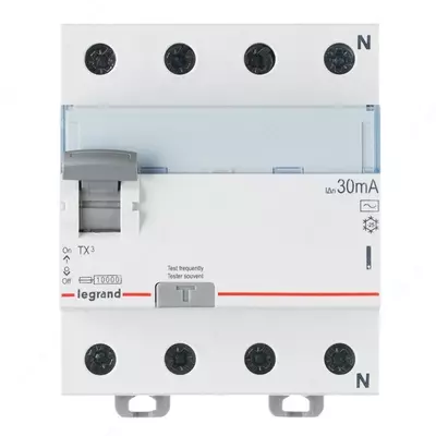 Устройство защитного отключения Legrand TX3 УЗО 4 полюса 30mA 40A (AC)