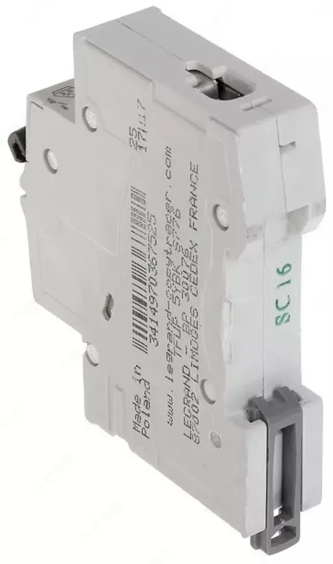 Автоматический выключатель Legrand RX3 6000 16А, категория С, 1 полюс