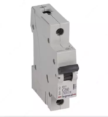 Legrand DX3 6000 50A elektron to'xtatuvchisi, C toifasi, 1 qutb