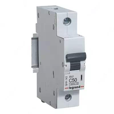 Автоматический выключатель Legrand RX3 6000 50А, категория С, 1 полюс