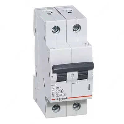 Автоматический выключатель Legrand RX3 6000 10А, категория С, 2 полюса