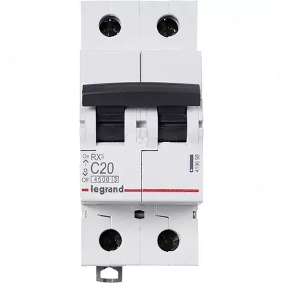 Автоматический выключатель Legrand RX3 6000 20А, категория С, 2 полюса