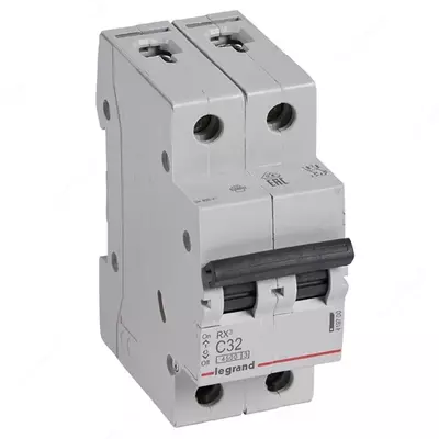 Автоматический выключатель Legrand RX3 6000 32А, категория С, 2 полюса