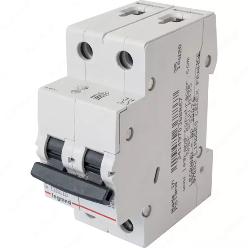 Автоматический выключатель Legrand RX3 6000 40А, категория С, 2 полюса