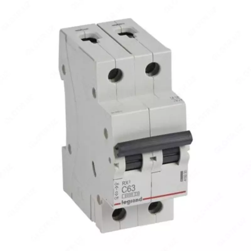 Автоматический выключатель Legrand RX3 6000 63А, категория С, 2 полюса