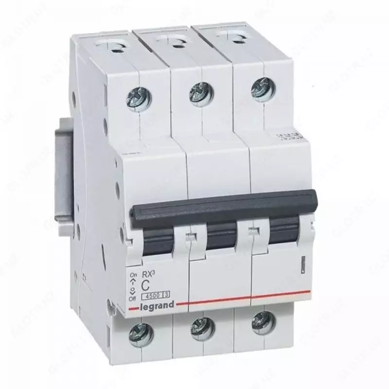 Автоматический выключатель Legrand RX3 6000 6А, категория С, 3 полюса