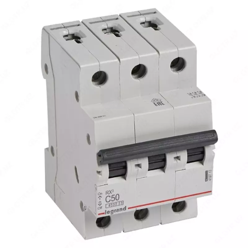 Автоматический выключатель Legrand RX3 6000 50А, категория С, 3 полюса