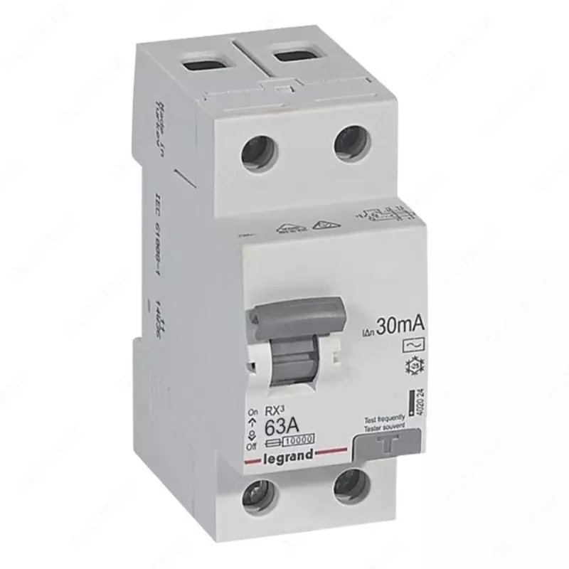 Устройство защитного отключения Legrand УЗО RX3 2 полюса 30mA 63A (AC)