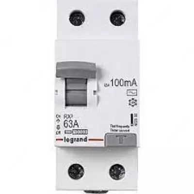 Устройство защитного отключения Legrand УЗО RX3 63А, 100мА, 2П (AC)