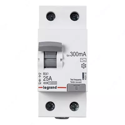 Устройство защитного отключения Legrand УЗО RX3 25А, 300мА, 2П (AC)