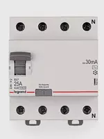 Legrand DX3 rcb 4pr 25a AC 30mA / RS3 VDT 30mA 25a 4p (AC)himoya o'chirish moslamasi