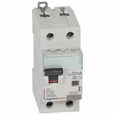 Дифференциальный автомат (АВДТ) Legrand DX3 1P+N 10A 30 mA 10 kA 2M (Тип С)