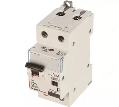 Дифференциальный автомат (АВДТ) Legrand DX3 1P+N 25A 30 mA 10 kA 2M (Тип С)