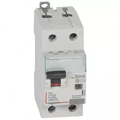 Дифференциальный автомат (АВДТ) Legrand DX3 1P+N 32A 30 mA 10 kA 2M (Тип С)