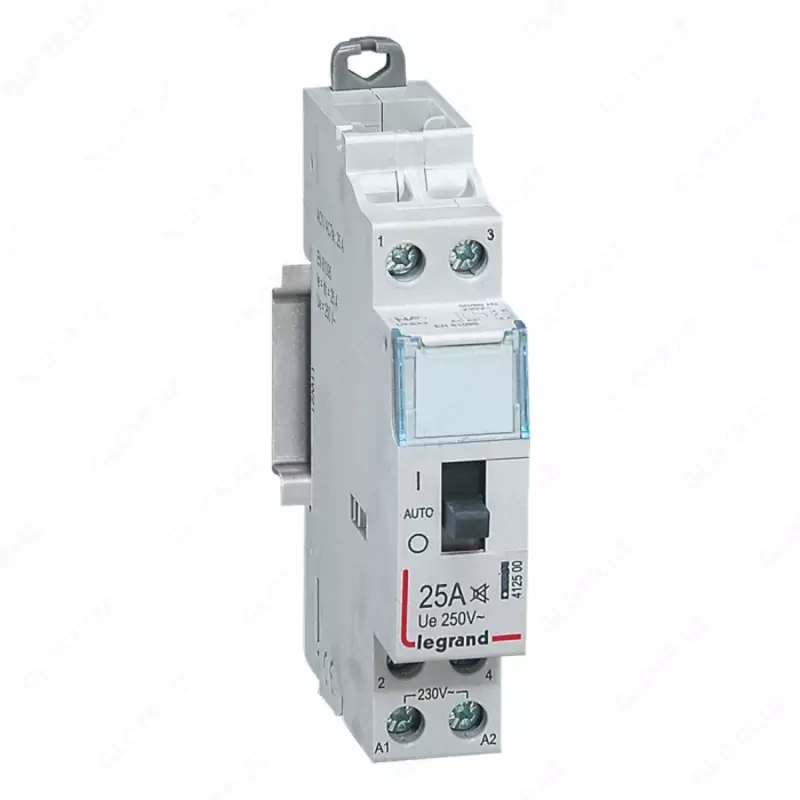 Контактор Legrand CX3 230V 2П 1НО+1НЗ 25А с ручным управлением 1 модуль