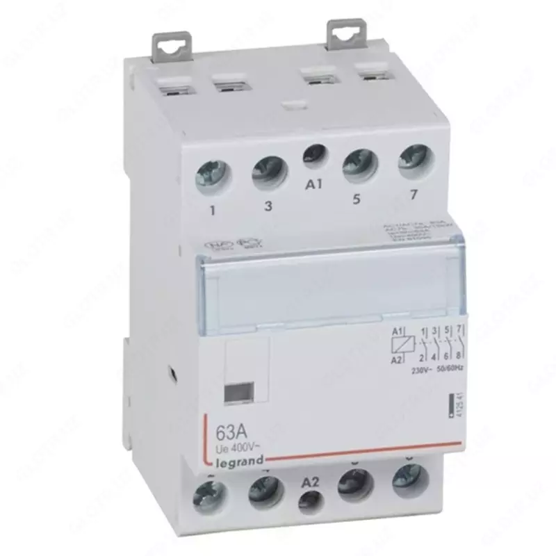 Kontaktor Legrand cx3 4p 63a 400 / 230V AC qo'lda boshqarilmasdan 3 modul