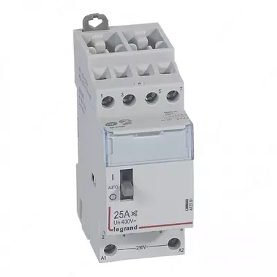 Контактор Legrand CX3 4П 400/230В 4НО 25А с ручным управлением 1 модуля