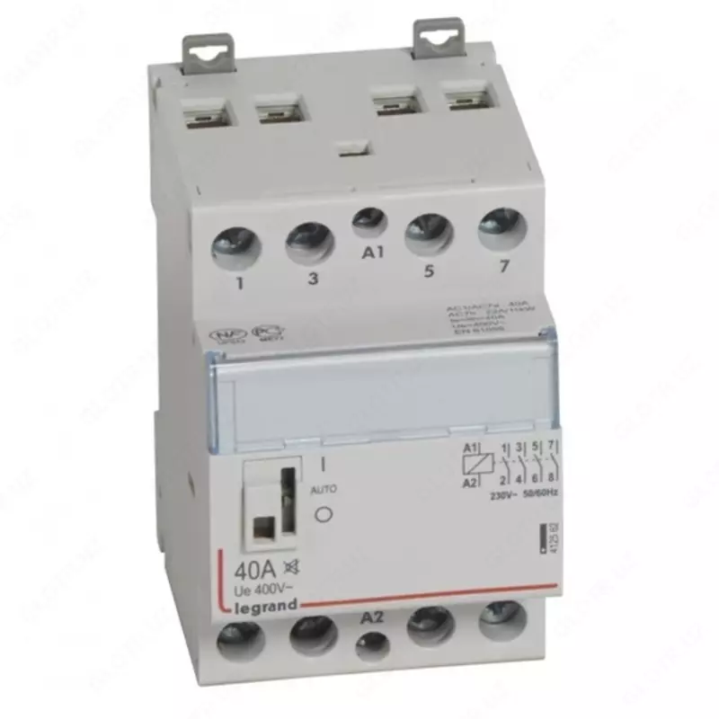 Контактор Legrand CX3 4П 400/230В 4НО 40А с ручным управлением 2 модуля