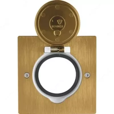 Встраиваемый розеточный блок Legrand квадратный, 2 модуля, бронза