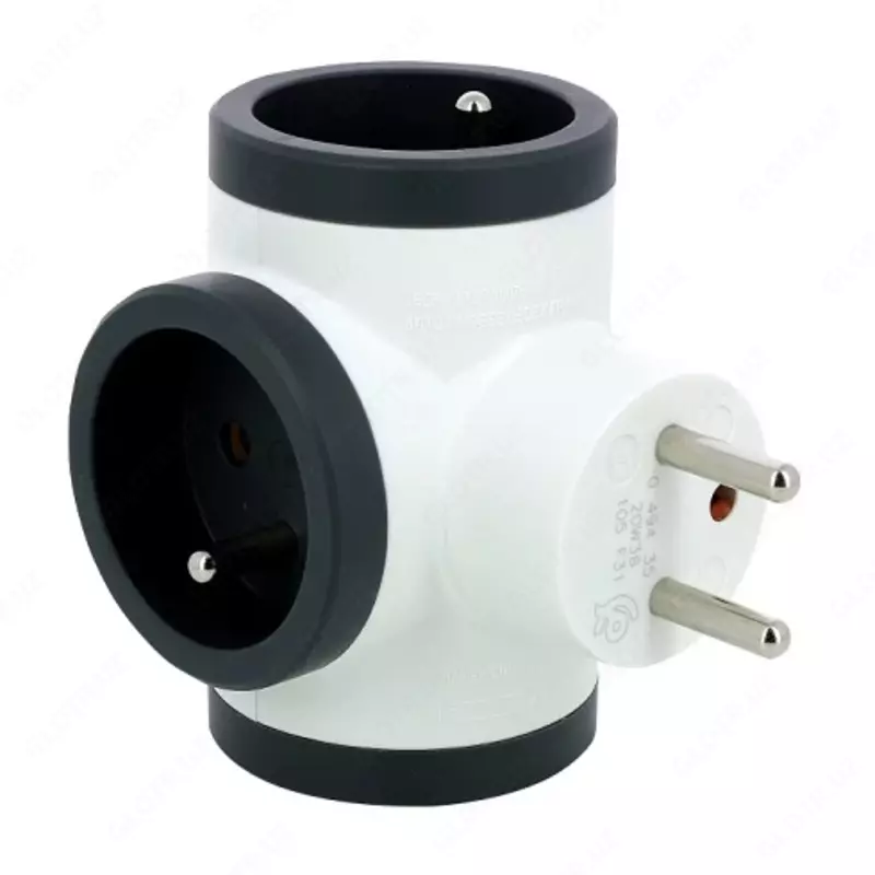 2k+Z 16a 3680w 3 ta yon rozetkali Legrand elektr vilkasi