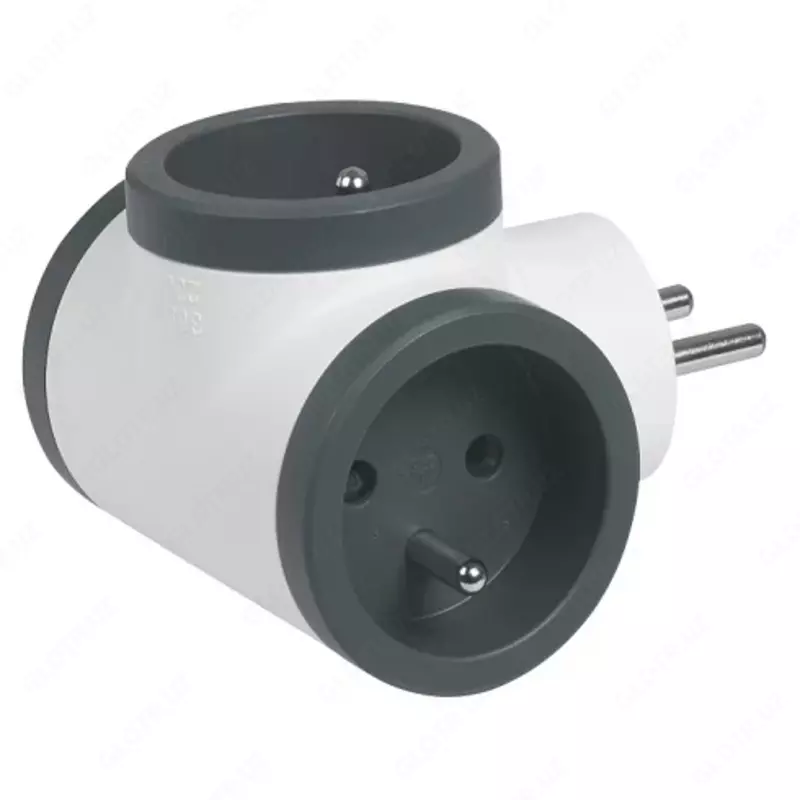 2k+Z 16a 3680w 3 ta yon rozetkali Legrand elektr vilkasi