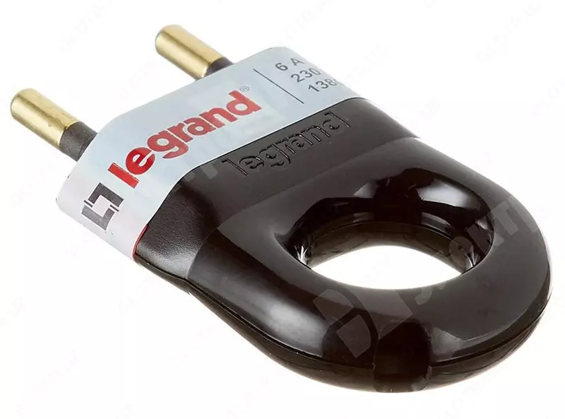 Legrand ELIUM 2K elektr vilkasi 6a halqali, qora