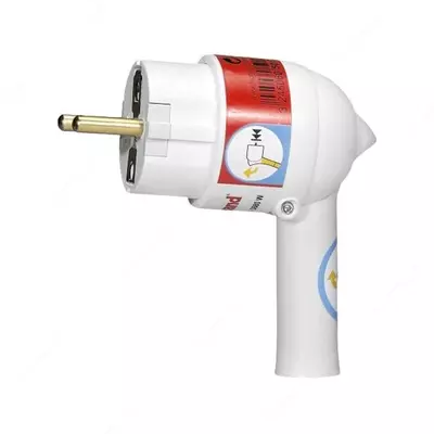 Вилка электрическая Legrand ELIUM 2К+З с рычажком для извлечения, белая