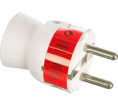 Вилка электрическая Legrand ELIUM 2К+З прямой ввод, белая