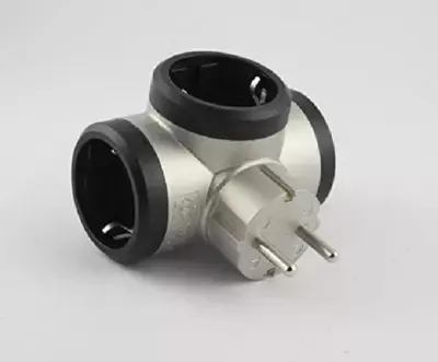 Многорозеточный блок ''Стандарт'' Legrand ELIUM, 3x2К+З, алюминий/черный