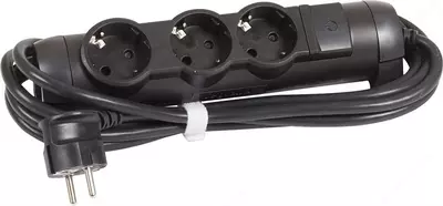 Многорозеточный блок ''Комфорт'' Legrand , 3х2К+З, с кабелем, черный