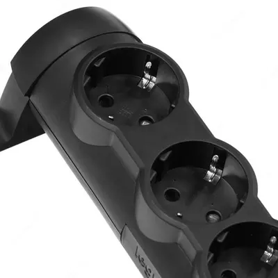 Многорозеточный блок ''Комфорт'' Legrand , 3х2К+З, с кабелем, черный