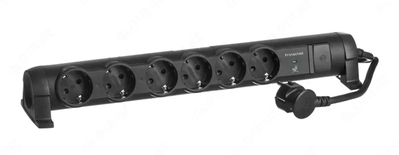 Многорозеточный удлинитель Legrand, 6х2К+З, черный